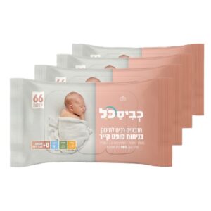 מארז רביעיית מגבונים לתינוק סופט קייר