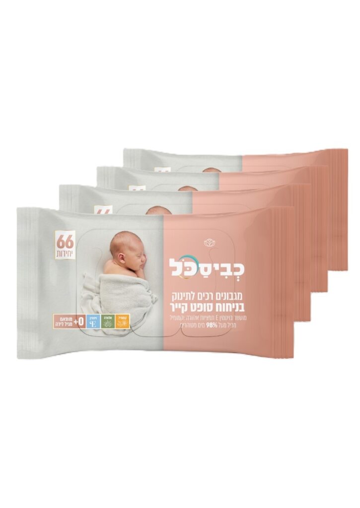 מארז רביעיית מגבונים לתינוק סופט קייר